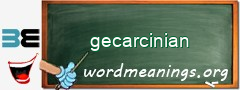 WordMeaning blackboard for gecarcinian